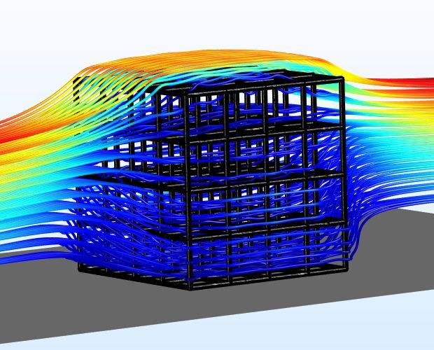 Finite Elemente Simulation 3D Cubus Struktur